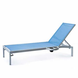 BLEAU G2 BL2 7165L Stacking Chaise Lounge with Attached Side Tray