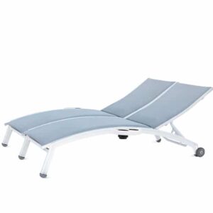 PINECREST Double Chaise Lounge with Wheels and Side Tray NV-8190-46WA-RL