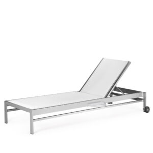 BLEAU Stacking Chaise Lounge with Wheels and Side Tray BL 7190WL