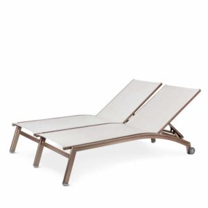 PINECREST Double Chaise Lounge with Wheels NV 7190-46WS