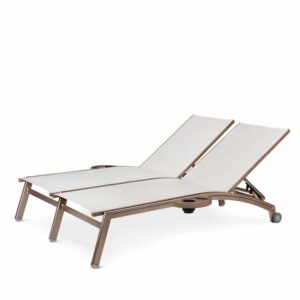 PINECREST Double Chaise Lounge with Side Trays NV 7190-46S R/L